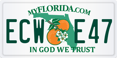 FL license plate ECWE47