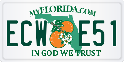 FL license plate ECWE51