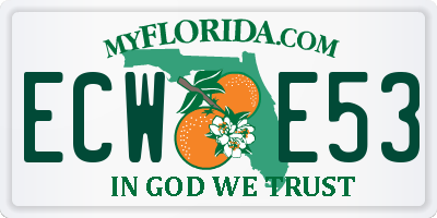 FL license plate ECWE53