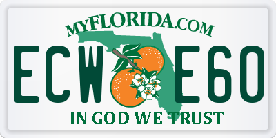 FL license plate ECWE60