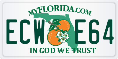 FL license plate ECWE64