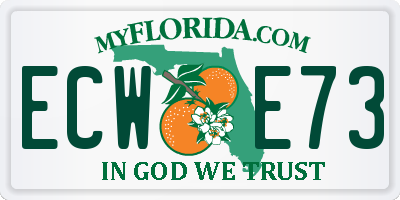 FL license plate ECWE73
