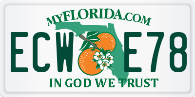 FL license plate ECWE78