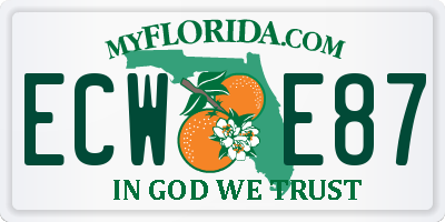 FL license plate ECWE87