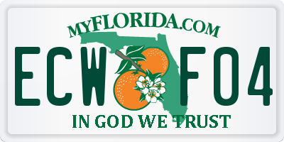 FL license plate ECWF04