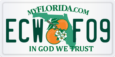 FL license plate ECWF09