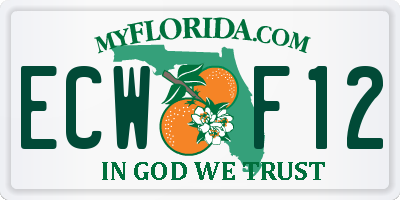 FL license plate ECWF12
