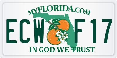 FL license plate ECWF17