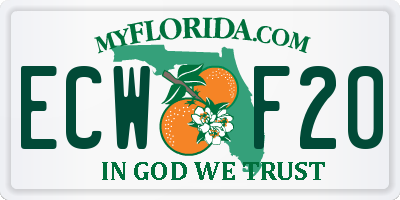 FL license plate ECWF20