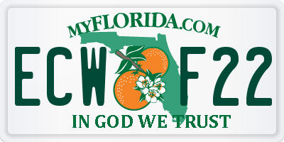 FL license plate ECWF22
