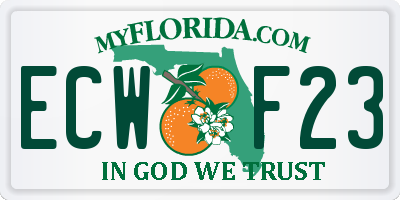 FL license plate ECWF23