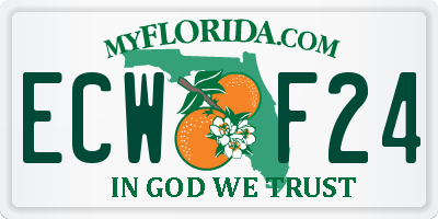 FL license plate ECWF24