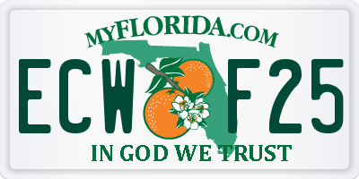 FL license plate ECWF25