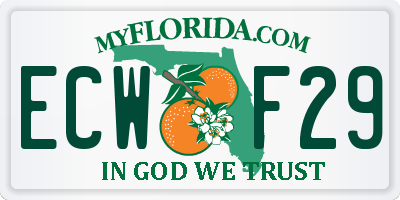FL license plate ECWF29
