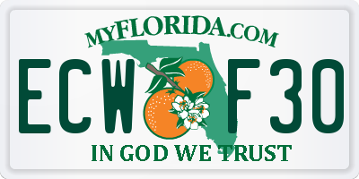FL license plate ECWF30