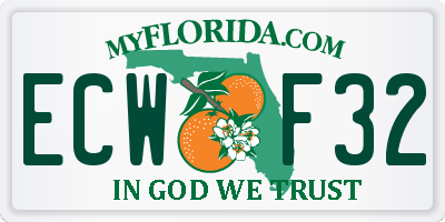 FL license plate ECWF32