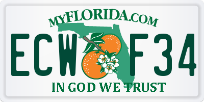 FL license plate ECWF34