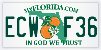 FL license plate ECWF36