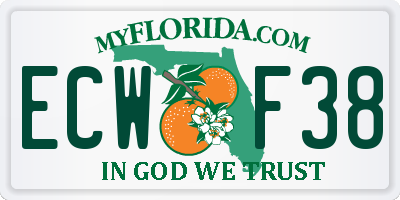 FL license plate ECWF38