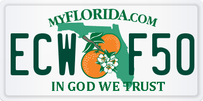 FL license plate ECWF50