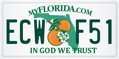 FL license plate ECWF51