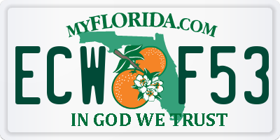 FL license plate ECWF53