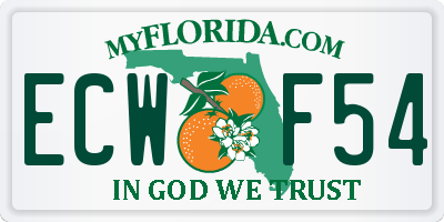 FL license plate ECWF54