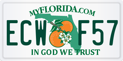 FL license plate ECWF57