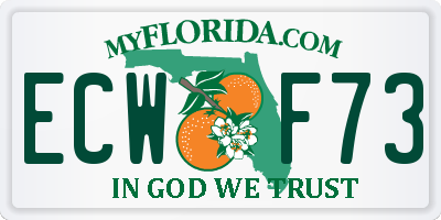 FL license plate ECWF73