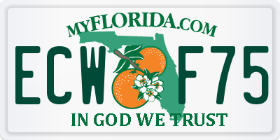 FL license plate ECWF75