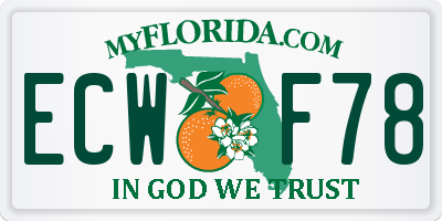 FL license plate ECWF78