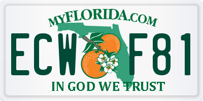 FL license plate ECWF81