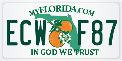 FL license plate ECWF87