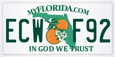 FL license plate ECWF92