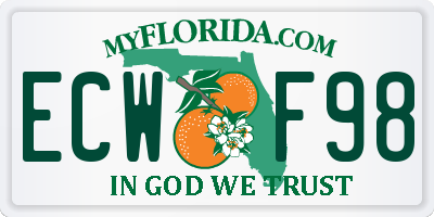 FL license plate ECWF98