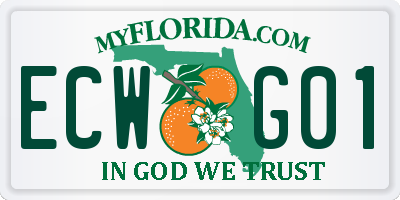 FL license plate ECWG01