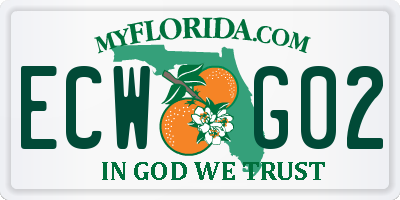 FL license plate ECWG02