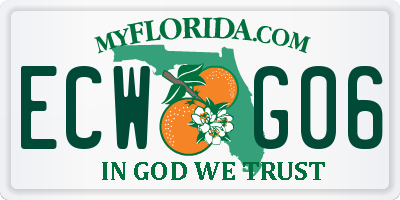 FL license plate ECWG06