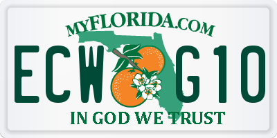 FL license plate ECWG10