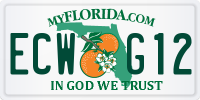 FL license plate ECWG12