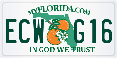 FL license plate ECWG16