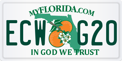 FL license plate ECWG20