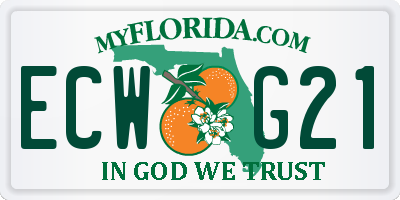 FL license plate ECWG21