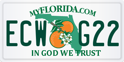 FL license plate ECWG22