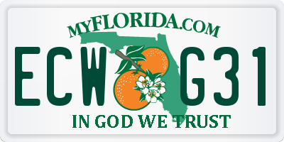 FL license plate ECWG31