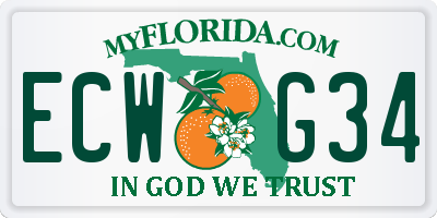 FL license plate ECWG34