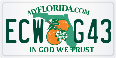 FL license plate ECWG43