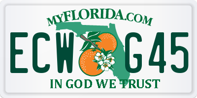 FL license plate ECWG45
