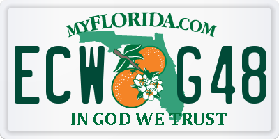 FL license plate ECWG48