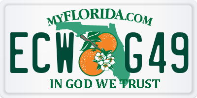 FL license plate ECWG49